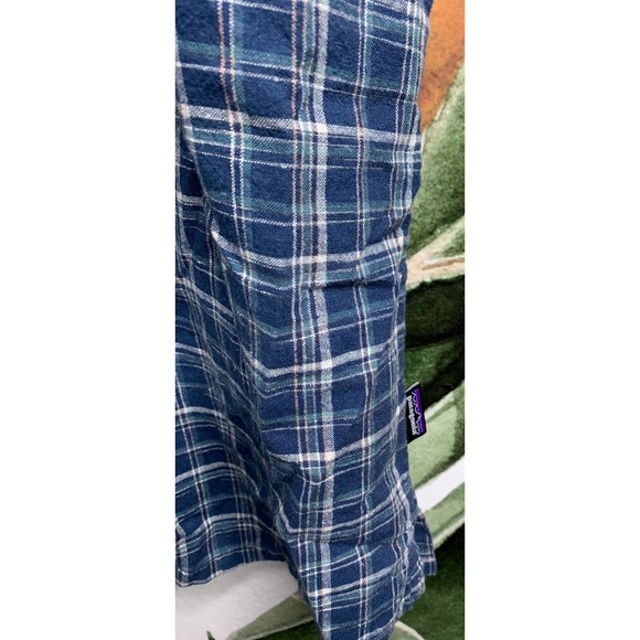 Patagonia Blue Plaid Casual Button Down Hemp Shirt - Picture 4 of 6